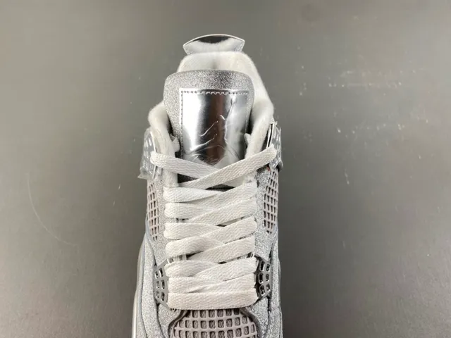 Air Jordan 4 Glitter Silver Metallic Basketball Shoes 5