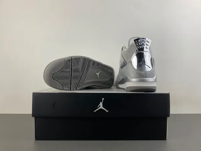Air Jordan 4 Glitter Silver Metallic Basketball Shoes 18