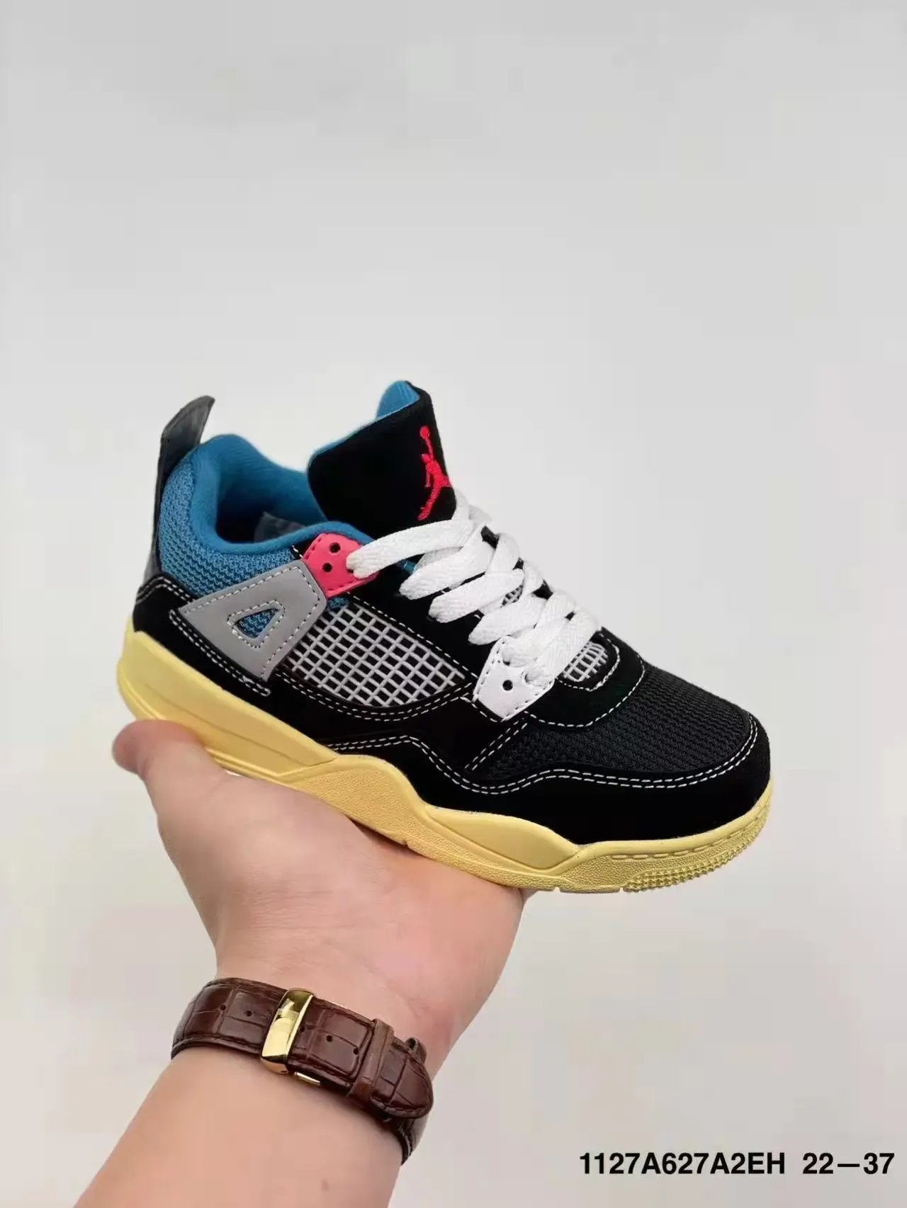 Air Jordan 4 Light Blue Beige Teal Lifestyle Sneakers 11
