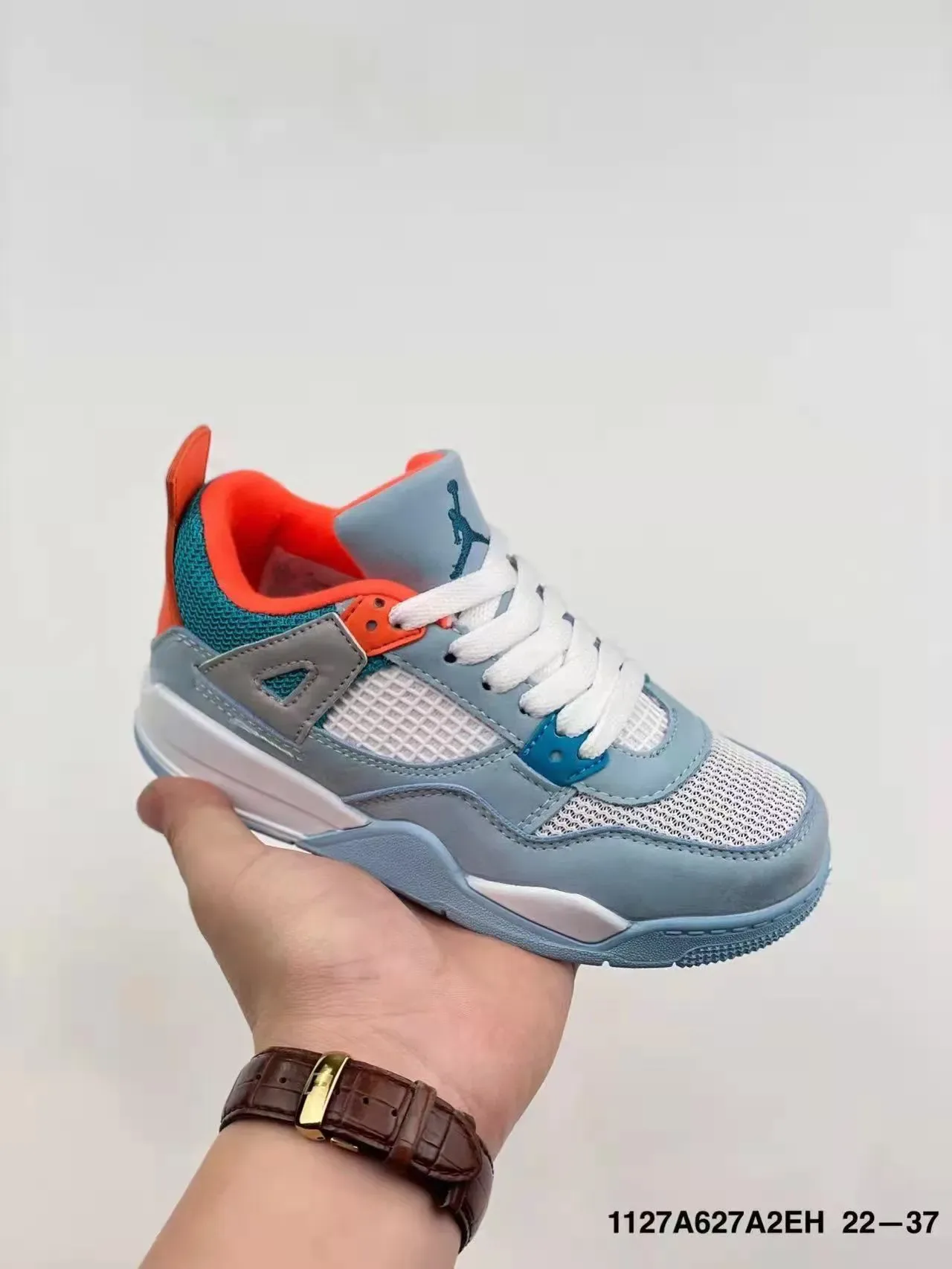 Air Jordan 4 Light Blue Beige Teal Lifestyle Sneakers 14