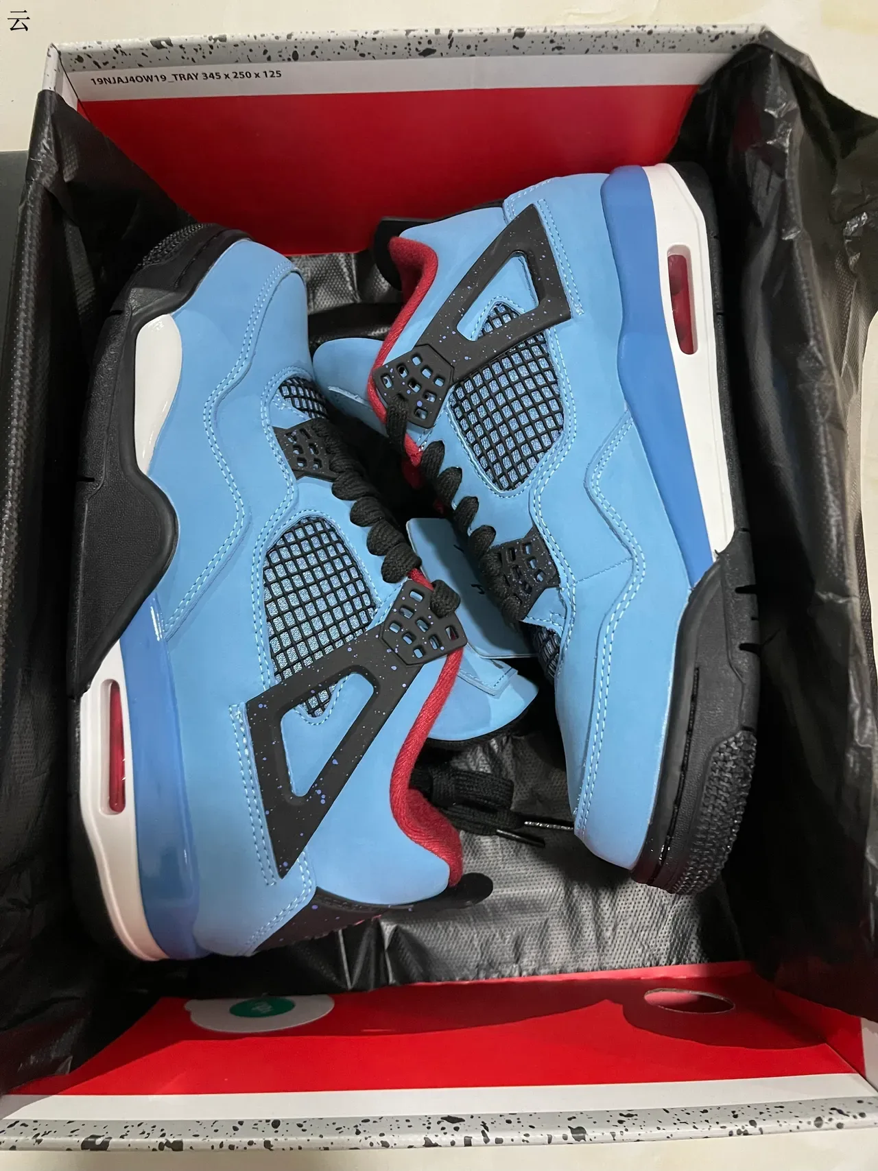 Air Jordan 4 Tênis de Basquete Azul Claro Preto Branco Vermelho 7