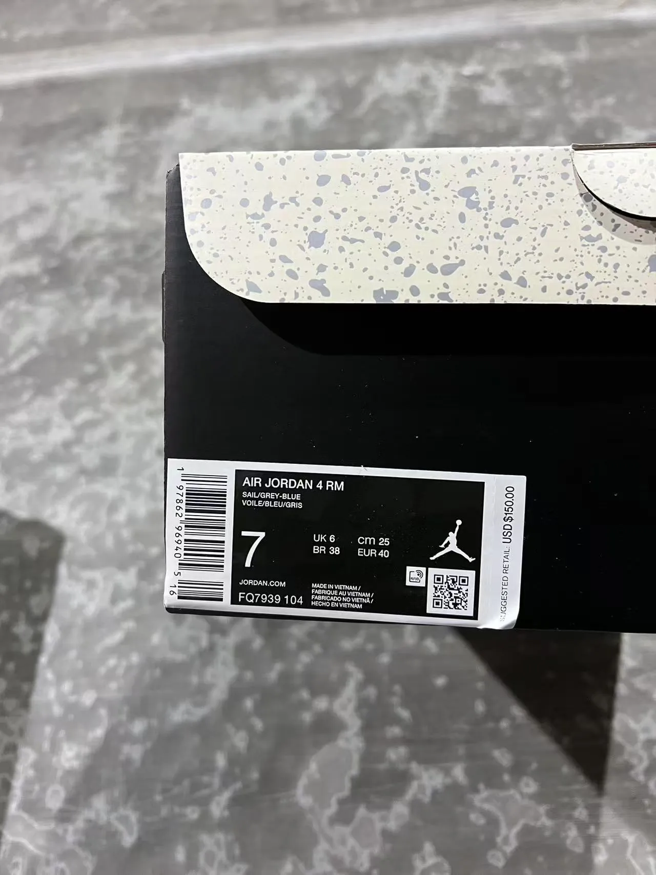 Air Jordan 4 Light Gray Blue Gum Basketball Shoes 10