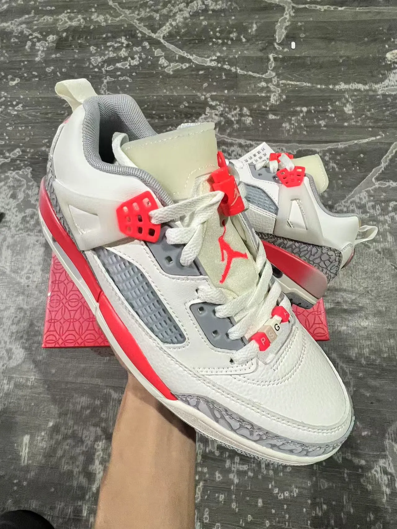 Air Jordan 4 Off-White Red Elephant Lifestyle Sneakers 2