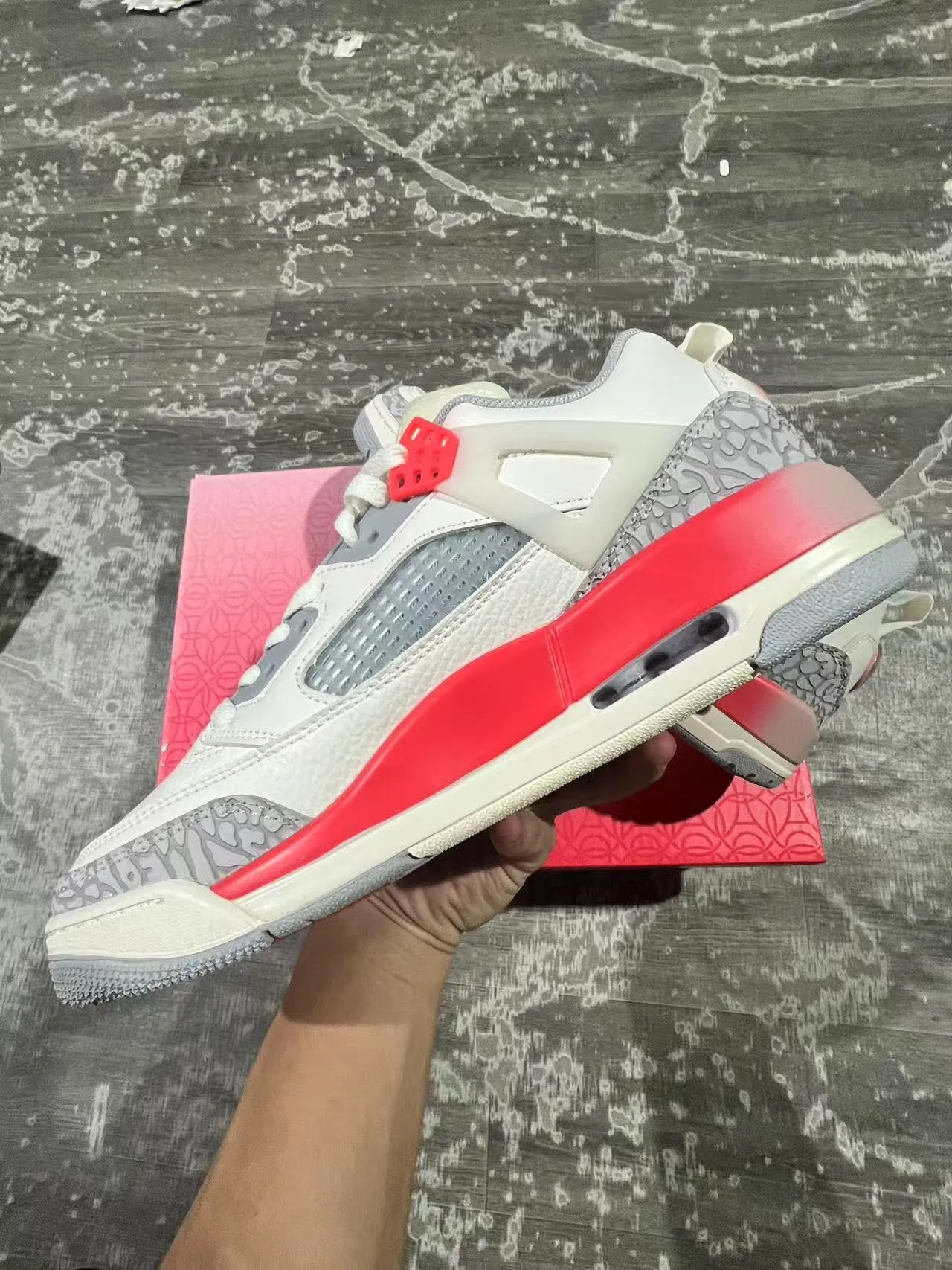 Air Jordan 4 Off-White Red Elephant Lifestyle Sneakers 5