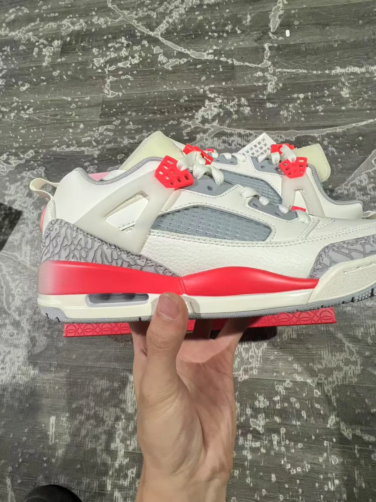 Air Jordan 4 Off-White Red Elephant Lifestyle Sneakers 7