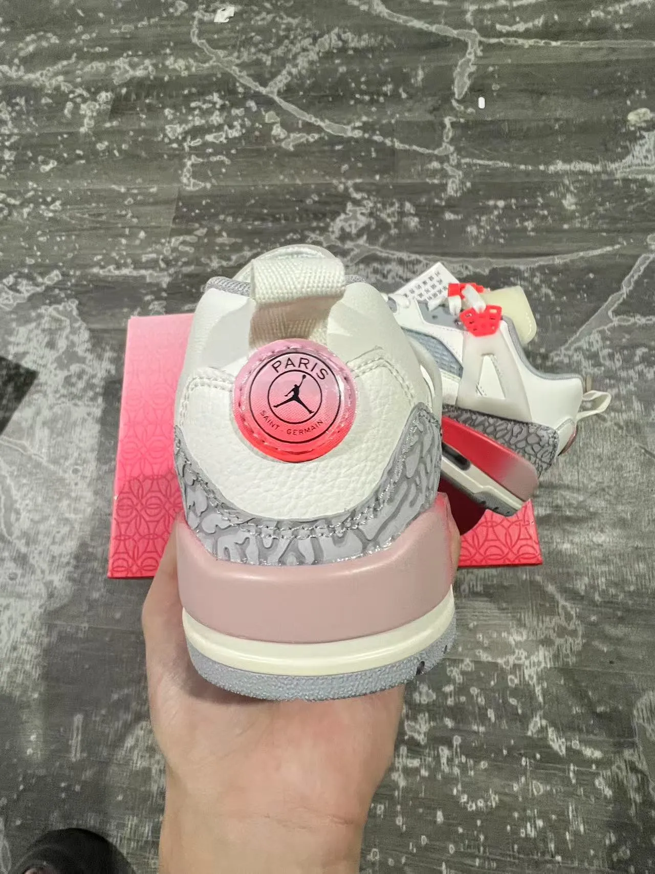 Air Jordan 4 Off-White Red Elephant Lifestyle Sneakers 8