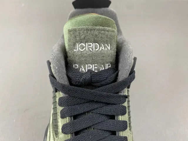 Air Jordan 4 Olive Green Suede High-Top Basketball Shoes 6
