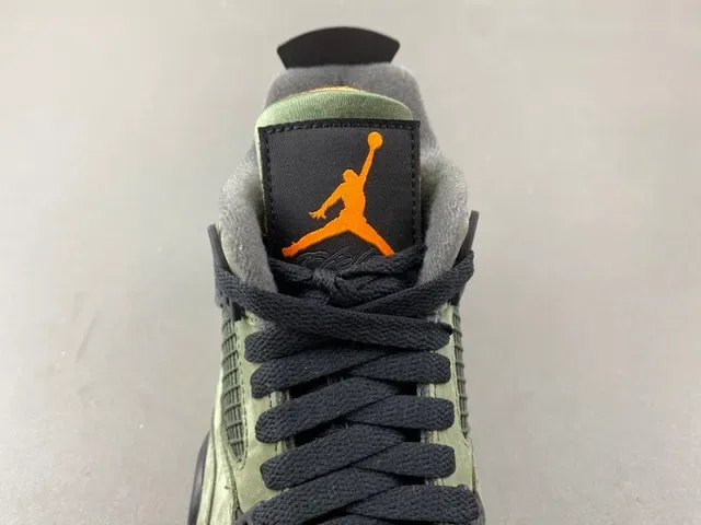 Air Jordan 4 Olive Green Suede High-Top Basketball Shoes 7