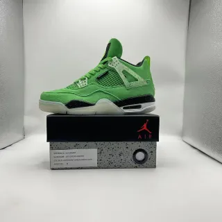 Air Jordan 4 Retro Fluorescent Green Green Duck Basketball Shoes