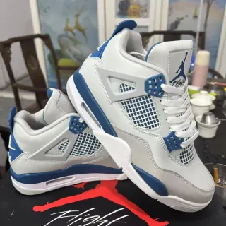 Air Jordan 4 White Royal Blue Basketball Shoes