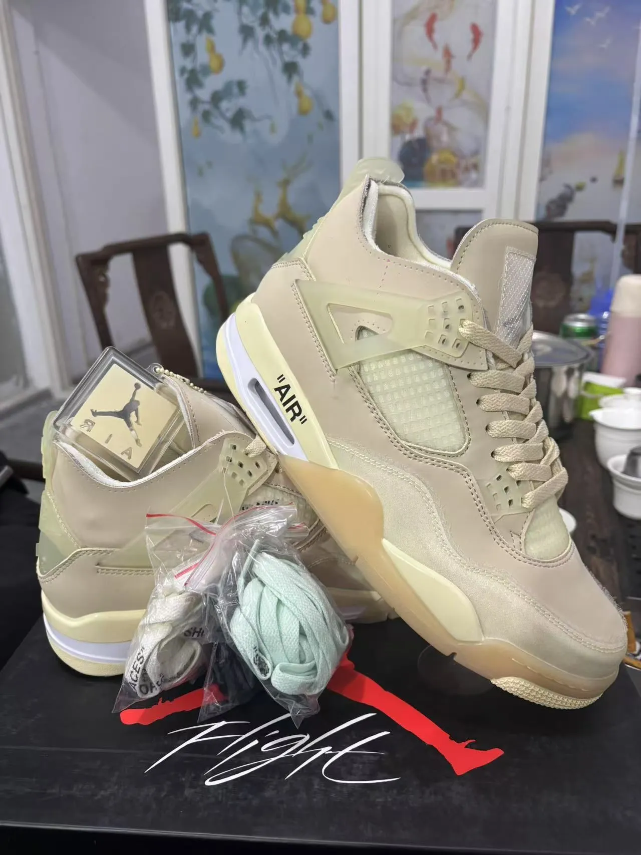 Chaussures de basketball Air Jordan 4 blanc bleu royal 10