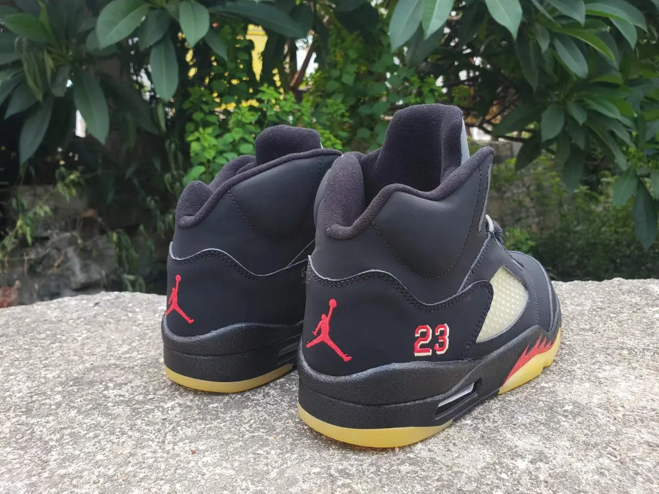 Air Jordan 5 GORE-TEX Black Red Yellow Basketball Shoes 2