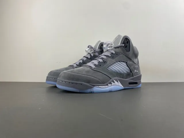 Air Jordan 5 Gray Suede High-Top Basketball Shoes 10