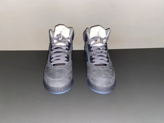 Air Jordan 5 Gray Suede High-Top Basketball Shoes 11