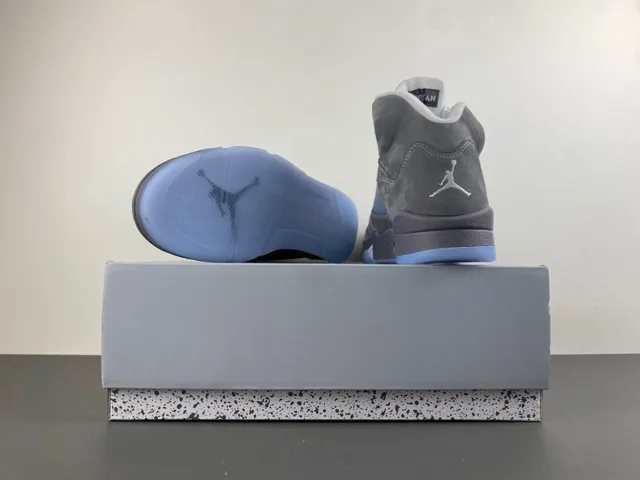 Air Jordan 5 Gray Suede High-Top Basketball Shoes 17