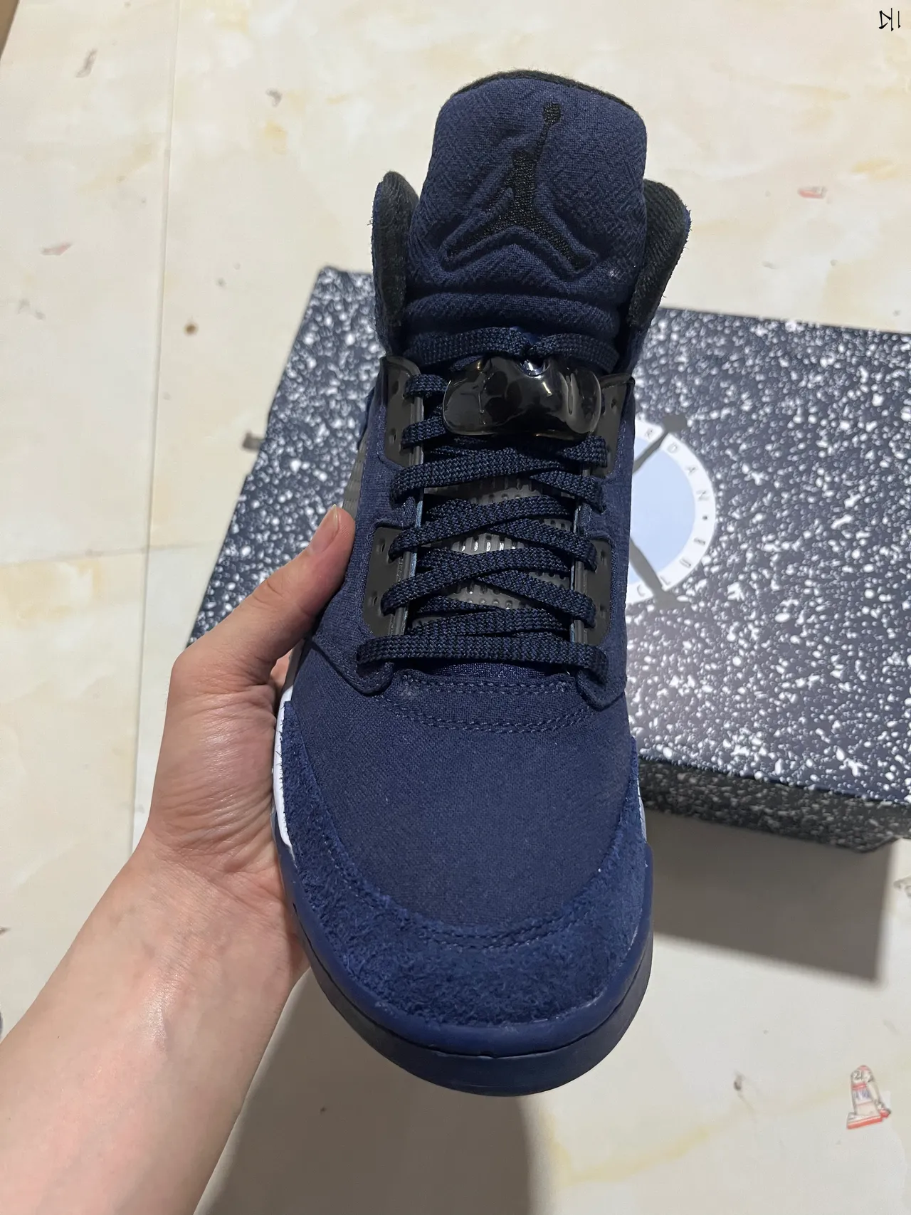 Air Jordan 5 Navy Suede White Midsole Basketball Shoes 5