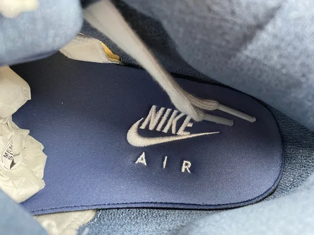 Air Jordan 5 Branco Navy Amarelo Tênis de Basquete 11