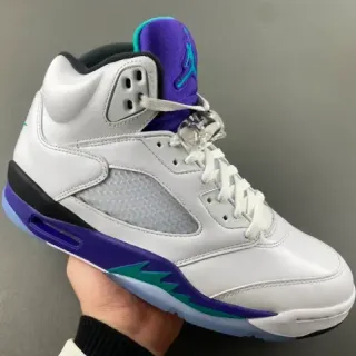 Air Jordan 5 白紫青篮球鞋