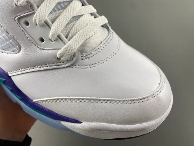 Air Jordan 5 Blanc Violet Turquoise Chaussures de basket 2