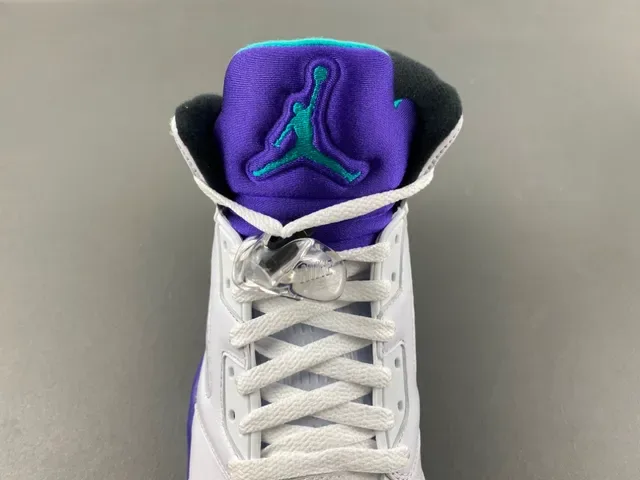 Air Jordan 5 Blanc Violet Turquoise Chaussures de basket 6