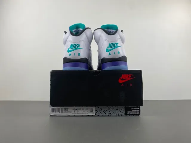 Air Jordan 5 Blanc Violet Turquoise Chaussures de basket 17