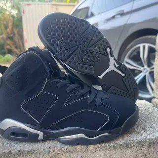 Air Jordan 6 Black Silver Basketball Shoes