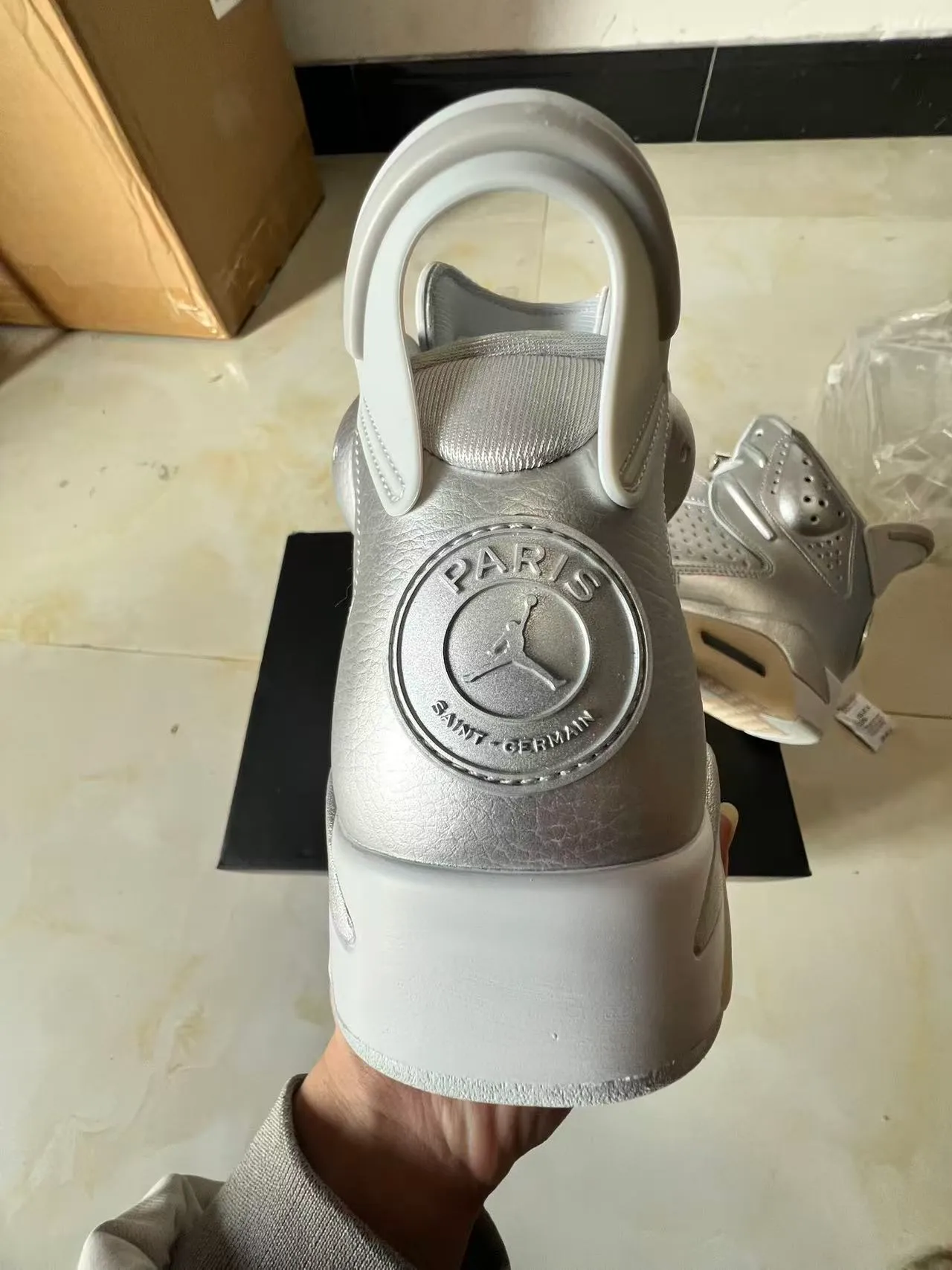 Air Jordan 6 Metallic Silver High-Top Basketball Shoes 8