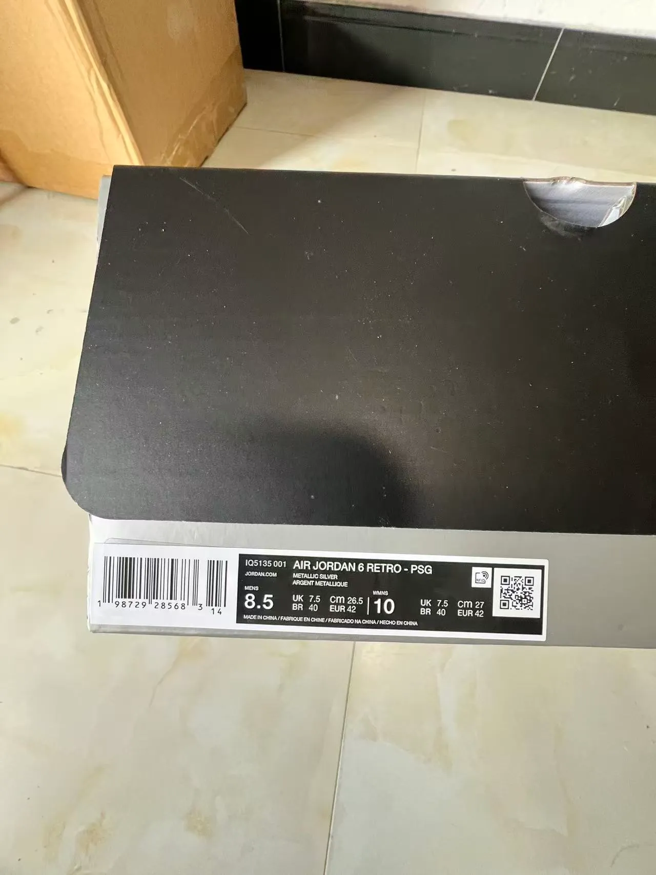Air Jordan 6 Metallic Silver High-Top Basketball Shoes 10