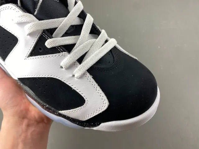 Air Jordan 6 White Black Speckled Basketball Shoes 2