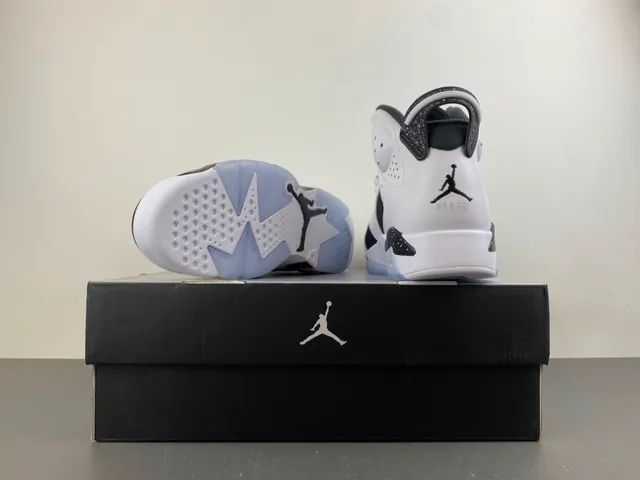 Air Jordan 6 White Black Speckled Basketball Shoes 16
