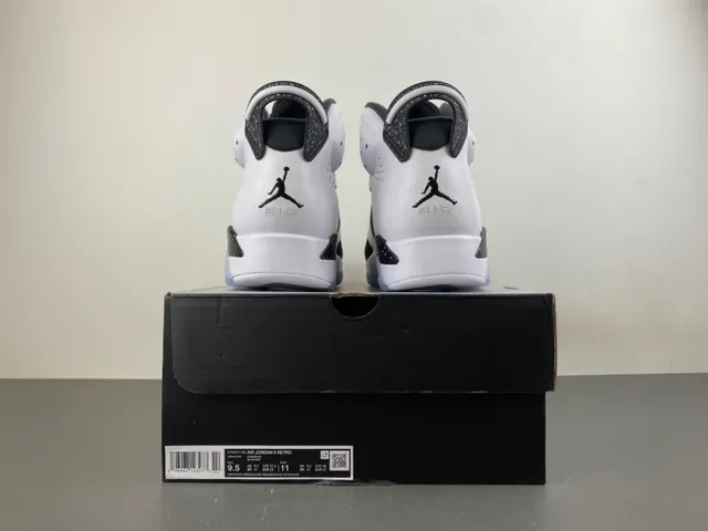 Air Jordan 6 White Black Speckled Basketball Shoes 17