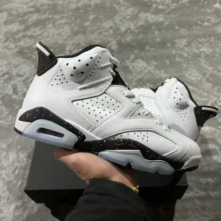 Air Jordan 6 White Black Speckled Midsole Basketball Shoes