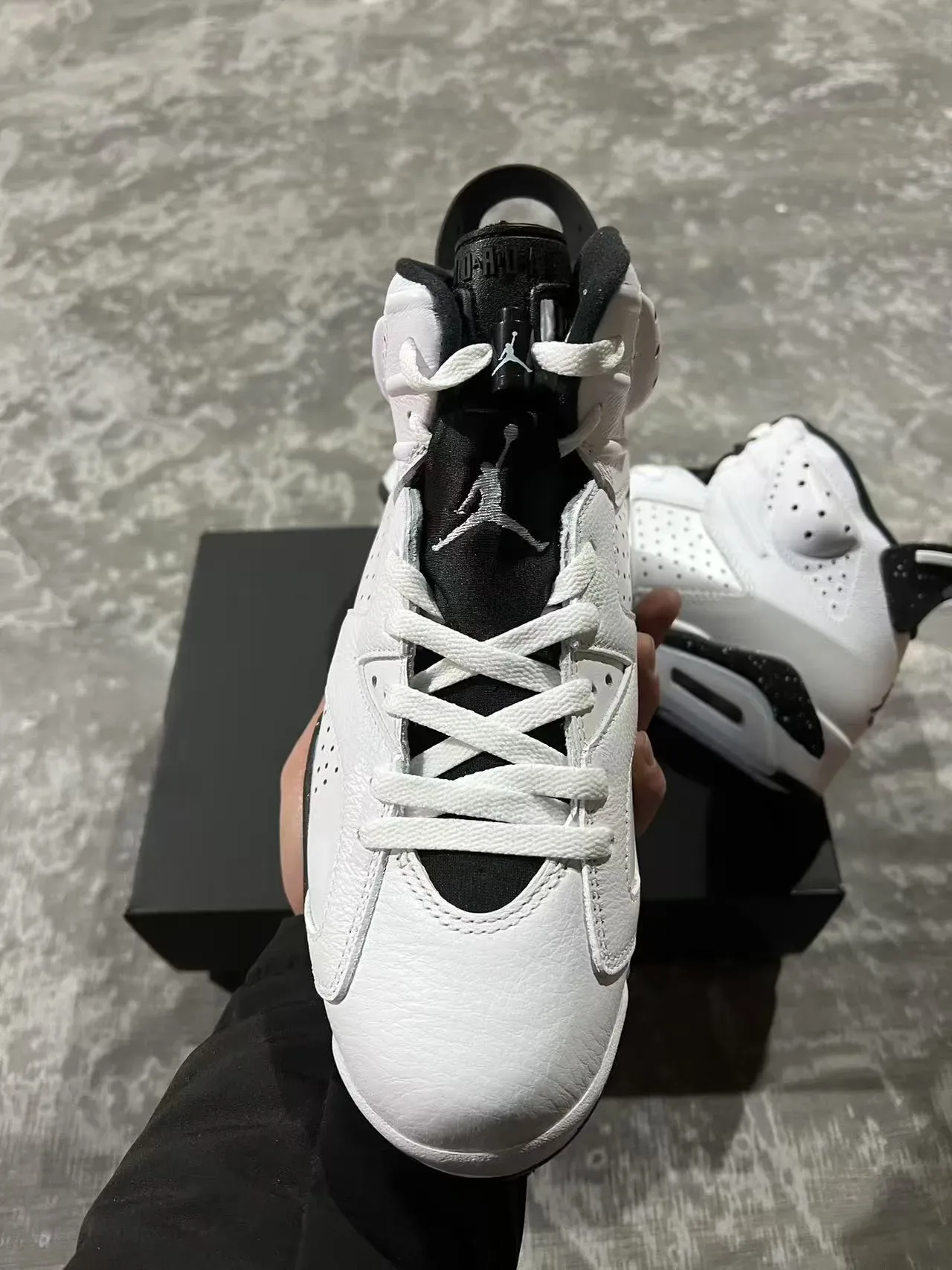 Air Jordan 6 White Black Speckled Midsole Basketball Shoes 3