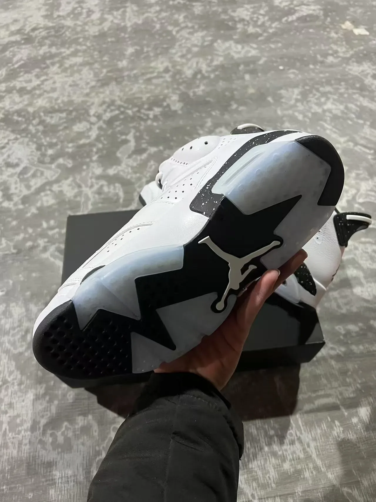 Air Jordan 6 White Black Speckled Midsole Basketball Shoes 6