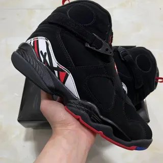 Air Jordan 8 Black White Red Basketball Shoes
