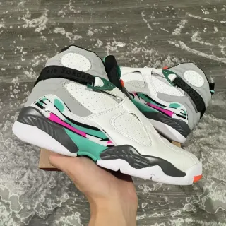 Air Jordan 8 白 青 粉 黑 篮球鞋