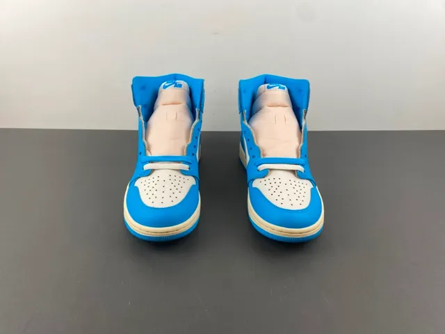 Air Jordan Blue Beige High-Top Leather Upper Basketball Shoes 11