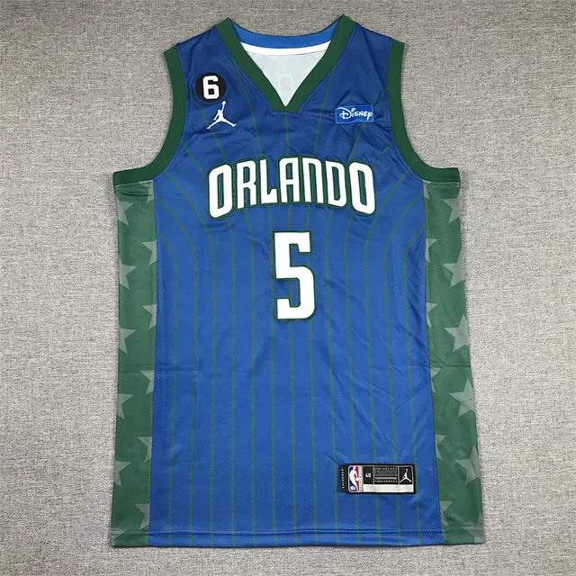 Air Jordan Orlando Magic City Edition Blue Green Star Jersey 2