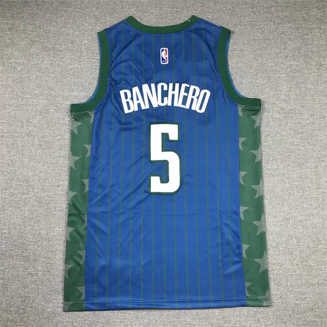 Air Jordan Orlando Magic City Edition Blue Green Star Jersey 3