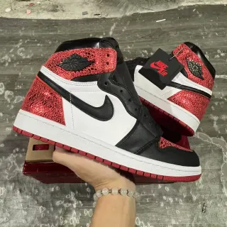 Air Jordan Red Black High-Top Textured Mesh Basketball Shoes