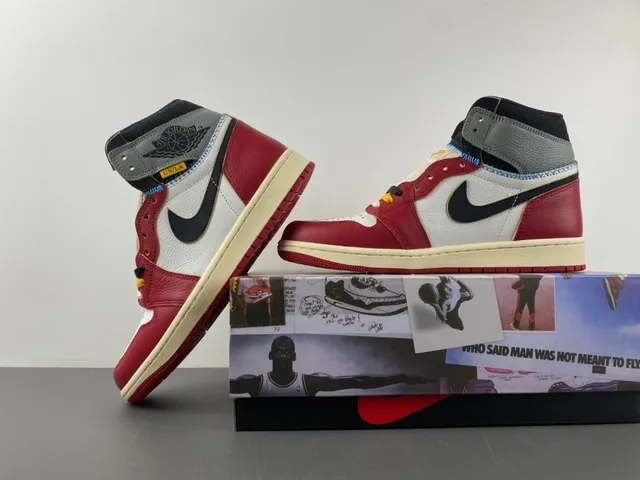 Air Jordan Red White High-Top Leather Upper Basketball Shoes 14