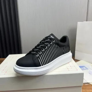 Alexander McQueen Oversized Sneaker Black and White Striped Chunky Sneaker