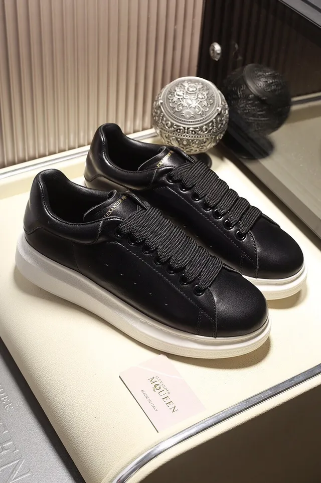 Alexander McQueen ওভারসাইজ স্নিকার কালো চামড়া লাইফস্টাইল স্নিকার 8