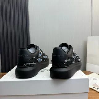 Alexander McQueen Oversized Sneaker Black Woven Textile Lifestyle Sneakers