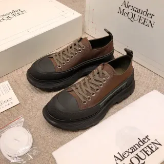 Alexander McQueen Oversized Sneaker Brown Canvas Black Sole Lifestyle Sneakers