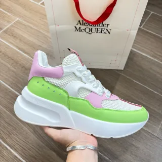 Alexander McQueen Oversized Sneaker Lime Green Pink White Chunky Sneakers