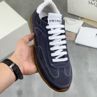 Alexander McQueen Oversized Sneaker Navy Suede Lifestyle Sneakers