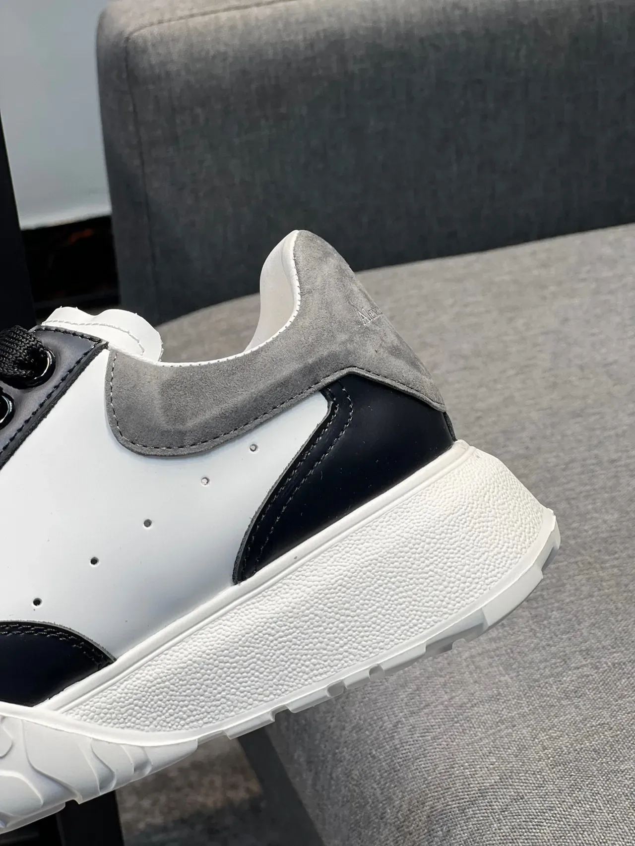 Alexander McQueen Oversized Sneaker White Black Gray Chunky Sneakers 9