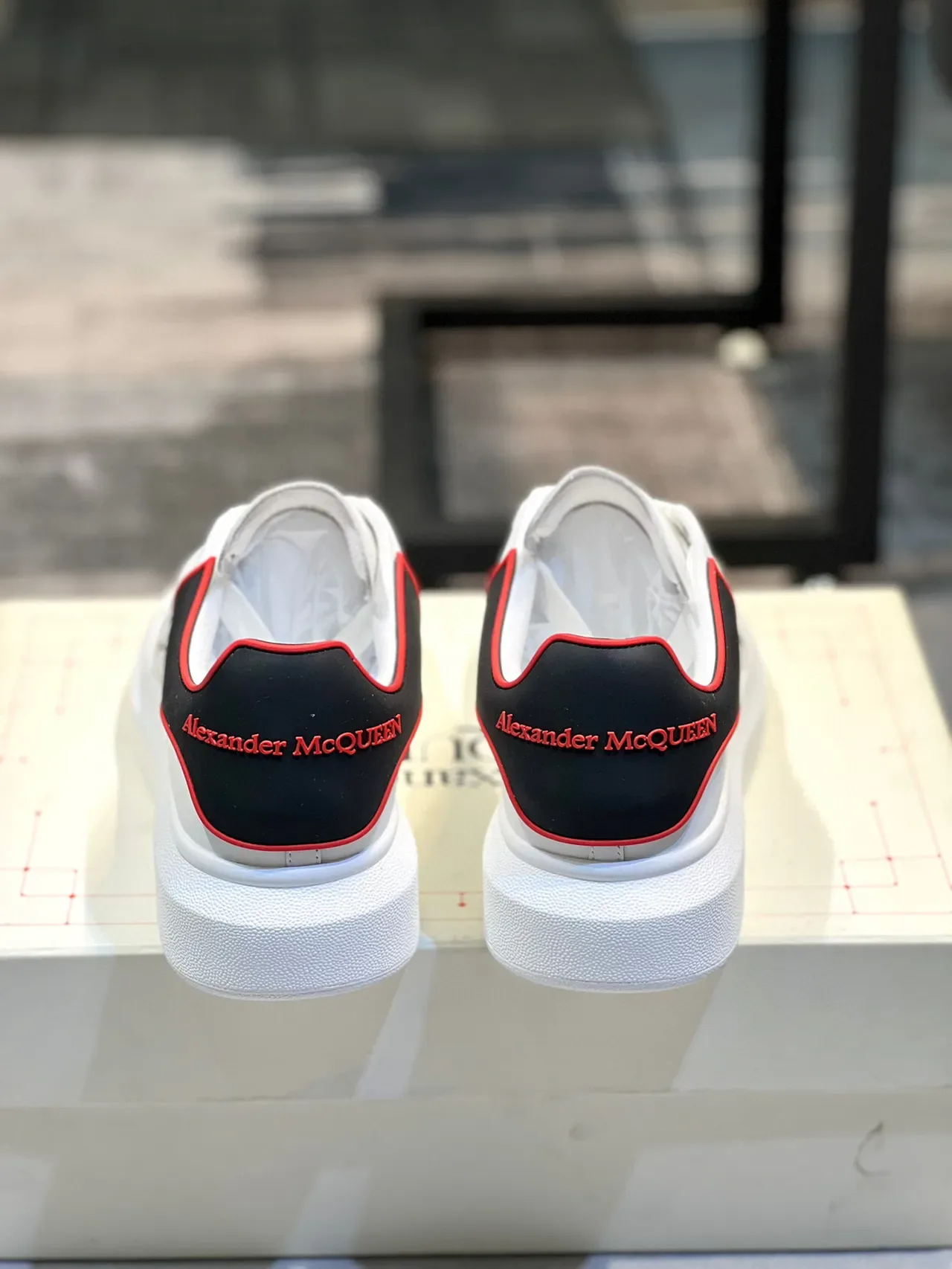 Alexander McQueen Oversized Sneaker White Black Red Lifestyle Sneakers 2