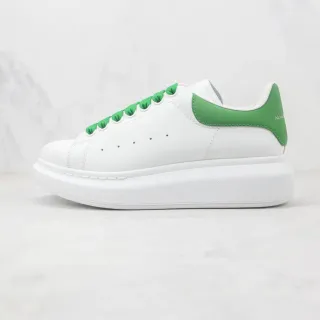 Alexander McQueen oversize sneaker सफेद हरा प्लेटफॉर्म सोल चमड़ी अपर लाइफस्टाइल स्नीकर